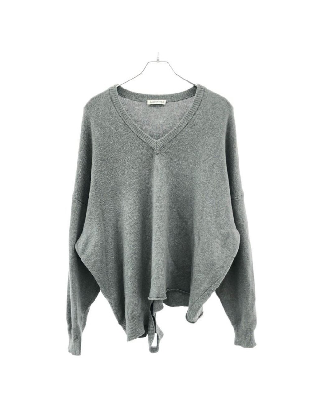 Balenciaga Neck Knit Sweater Gray 40